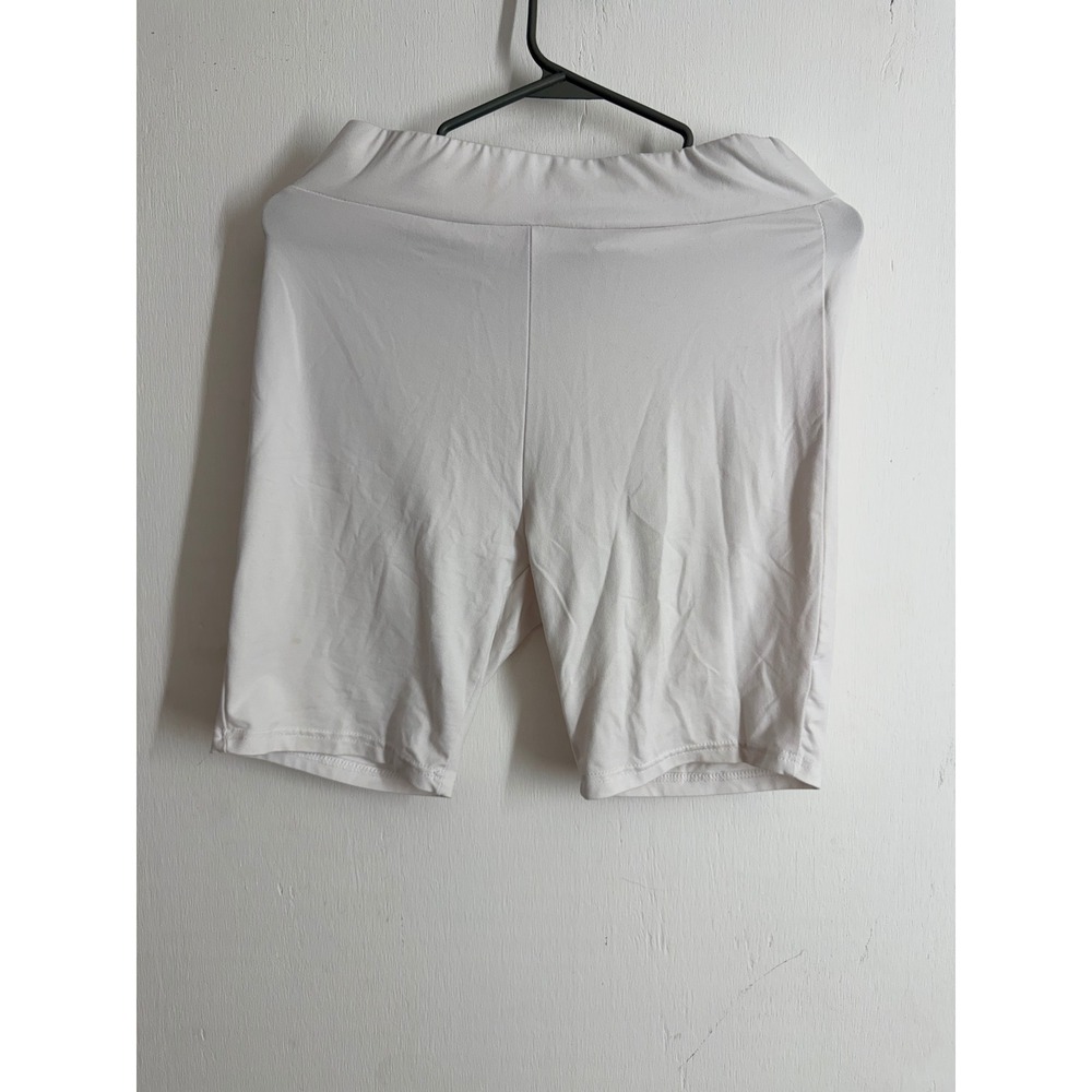 Roma Concept by Rosee Off White Biker Shorts High Waisted Athletic Size L